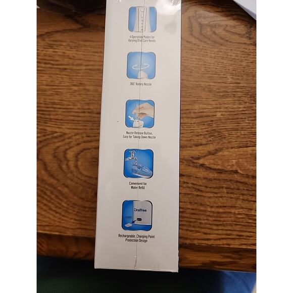 Oralfree Water Flosser Smart Oral Irrigator 4 Mode Cordless 5 Nozzles NIB SEALED - Picture 4 of 4